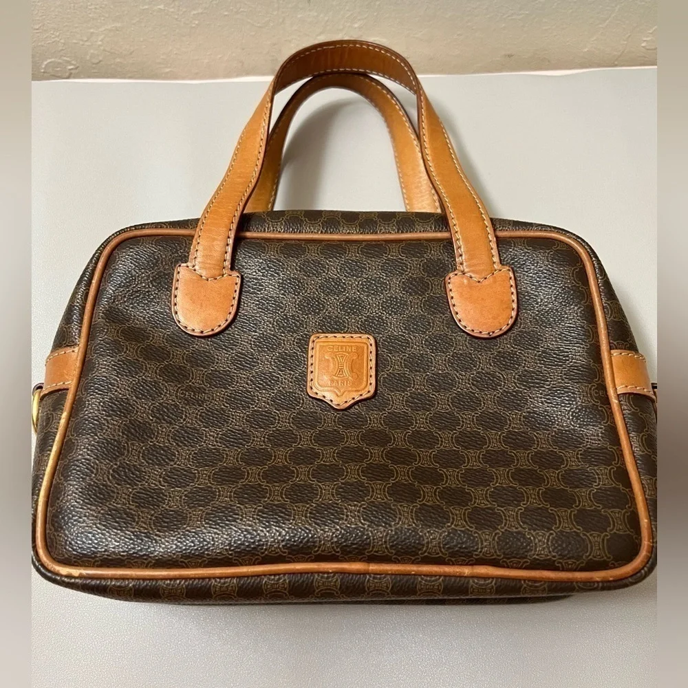 Vintage Celine Macadam Pattern Handbag. - Picture 15 of 15